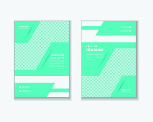Creative modern and professional layout   business corporate book cover design template in a4.