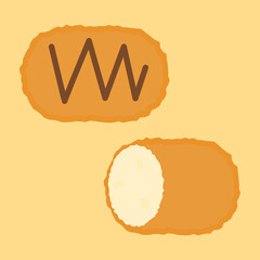 シンプルでかわいいコロッケのイラスト