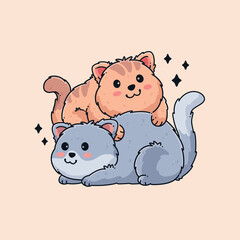 cute cat vector illustration design