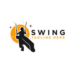 swing toy inspiration illustration logo design