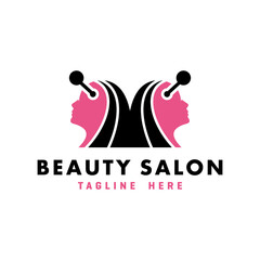 women beauty salon inspiration illustration logo
