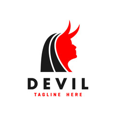 devil head inspiration illustration logo design