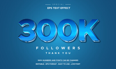 Editable text style 300K number effect