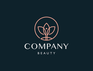 luxury Flower beauty logo company