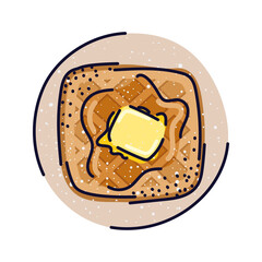 square waffle illustration