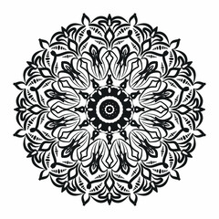 Vector round abstract circle. Mandala style.