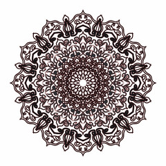 Vector round abstract circle. Mandala style.