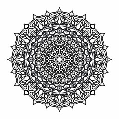 Vector round abstract circle. Mandala style.