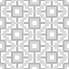 Monochrome background pattern in light shades of gray with geometric elements. Seamless background for wallpaper, textures. Vector illustration.