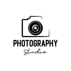 camera photography studio logo concept icon vector template