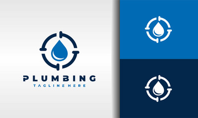 circle pipe water logo