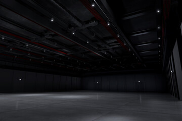 Empty hall exhibition centre.The backdrop for exhibition stands, booth,market,trade show.Conversation for activity,meeting.Arena for entertainment,event,sports.Indoor for Factory,showroom.3d render.