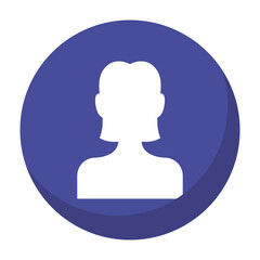 button with female user