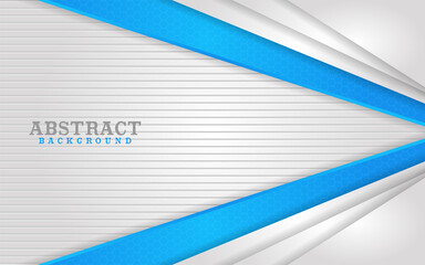 Abstract White and Blue Lines Combination Background Design.