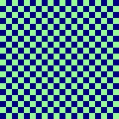 Two color checkerboard. Navy and Pale Green colors of checkerboard. Chessboard, checkerboard texture. Squares pattern. Background.