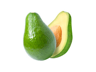avocado isolated on white background