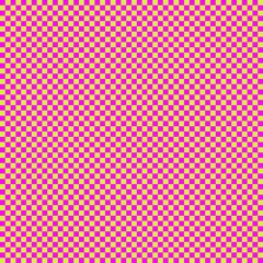 Checkerboard with very small squares. Lime and Magenta colors of checkerboard. Chessboard, checkerboard texture. Squares pattern. Background.