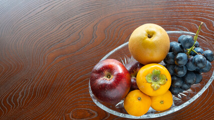 秋のフルーツの盛合せ