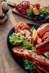 Food in restaurant, wedding 