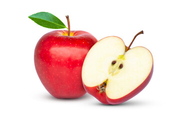red apple isolated on white