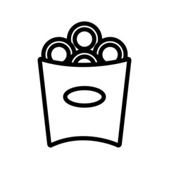 onion rings icon on white background. flat vector onion rings icon symbol sign from food concept. can be used for web and mobile