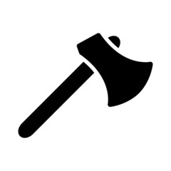 Axe icon. Black icon isolated on white background. Axe simple silhouette. Web site page and mobile app design vector element.