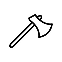 Axe icon. Black icon isolated on white background. Axe simple silhouette. Web site page and mobile app design vector element.