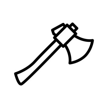 recommend clip art: Axe icon. Black icon isolated on white background. Axe simple silhouette. Web site page and mobile app design vector element.