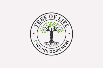 tree of life or mental health logo design.