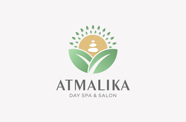 day spa and salon logo design.