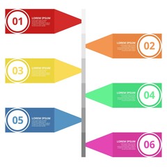 Illustration vector design of infographic flow chart