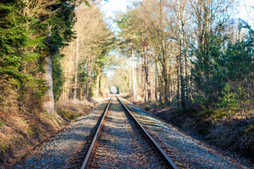 Obraz premium person on railway
