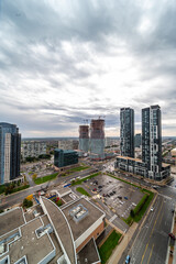 Mississauga  buildings  skyling buildings being built  clouds 9x16 for stories facebook and instagram