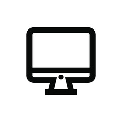 Desktop monitor icon vector graphic