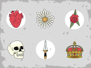 six wild love icons