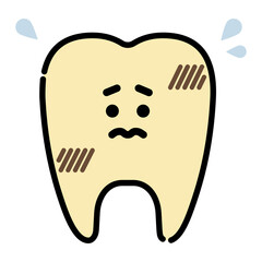 黄ばんだ歯（1本）　キャラクター