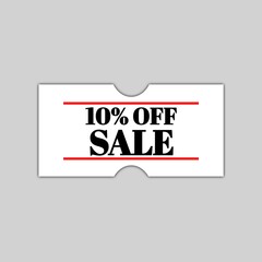 10 percent off sale promotion icon sticker 