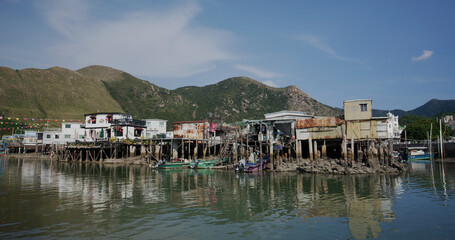Fototapeta premium Hong Kong fishing village
