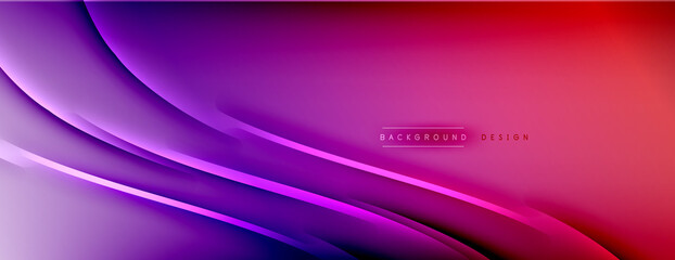Abstract background - lines composition created with lights and shadows. Technology or business digital template. Trendy simple fluid color gradient abstract background with dynamic