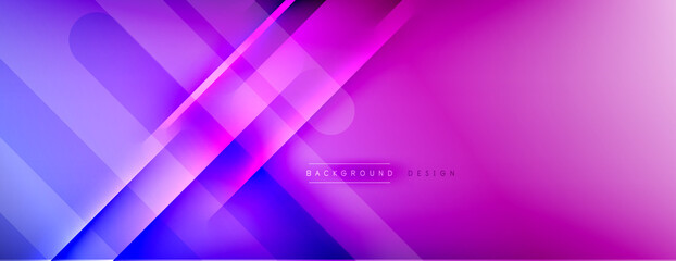 Abstract background - lines composition created with lights and shadows. Technology or business digital template. Trendy simple fluid color gradient abstract background with dynamic