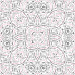 Retro victorian majolica tile seamless rapport. Geometric texture vector motif. Coverlid print design. Traditional spanish mayolica tilework infinite pattern. Interior decor template.