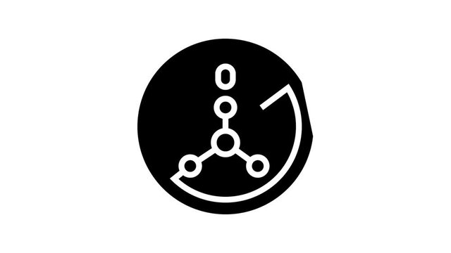hydrogen peroxide free keratin animated line icon. hydrogen peroxide free keratin sign. isolated on white background