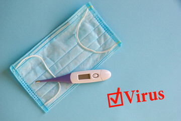 thermometer, medical equipment, coronavirus, medic, surgical mask, hygienics, corona virus, breath...