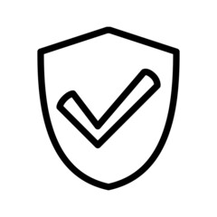 Security shield protected icon.