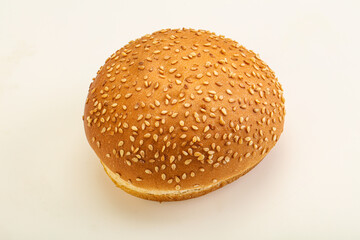 Burger bun with sesame seeds