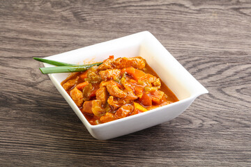 Meat goulash with vegetables