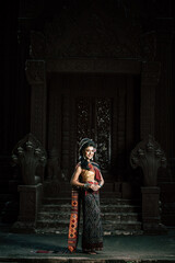 Asian Young female Actress wearing beautiful ancient costumes