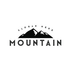 Fototapeta na wymiar black mountain logo, icon and vector