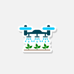 Drones for planting sticker icon