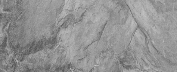 Panorama black wall slate texture rough background, dark concrete floor or old grunge background.